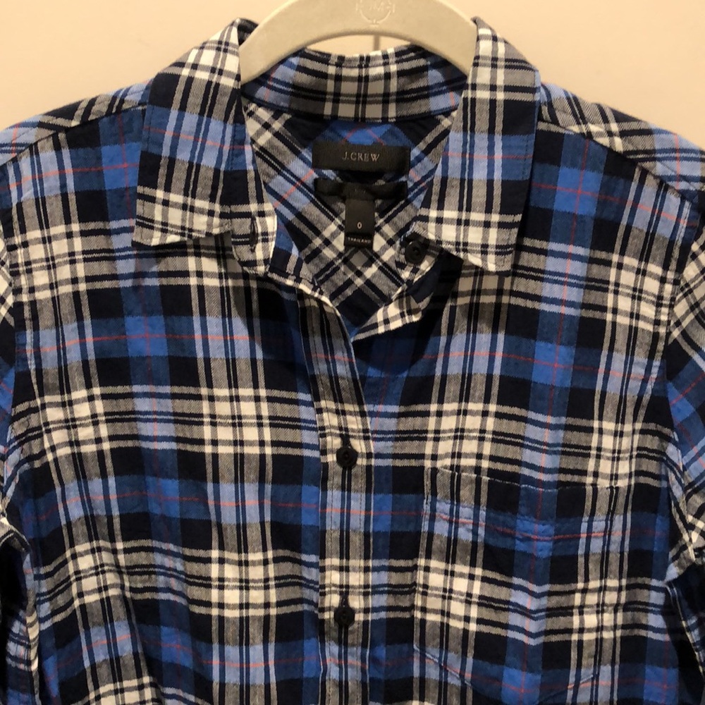 J.crew plaid women’s boy shirt